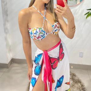 Top de bikini brasileño strapless Mariposas Sun