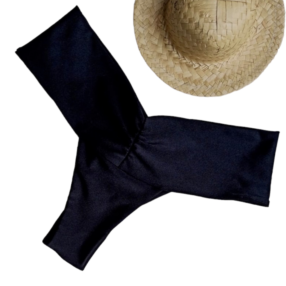 Bottom cintura negro satinado