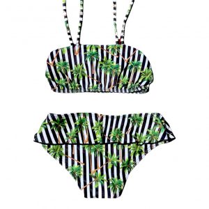 Conjunto Niña Palmeras y Rayas