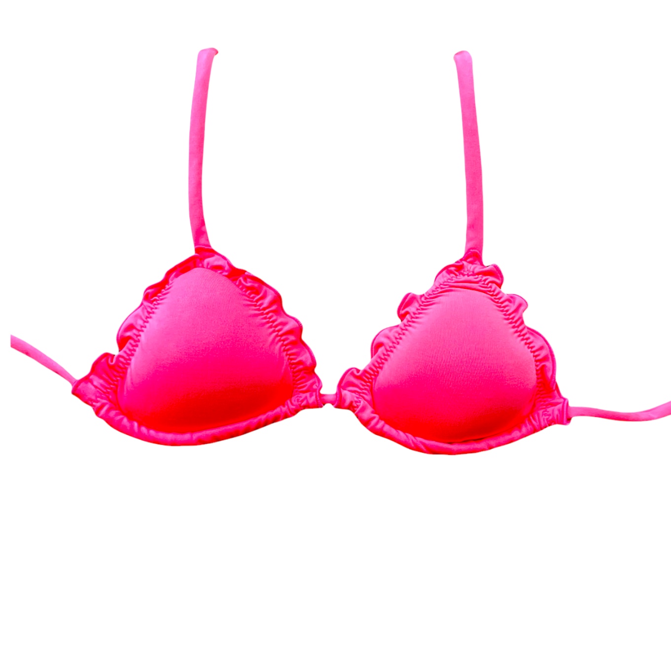 Top de bikini brasileño triángulo Rosa Satinado kai - Imagen 2