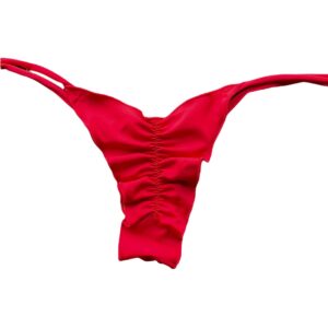Bottom de bikini Brasileño amarras push up rojo Mía