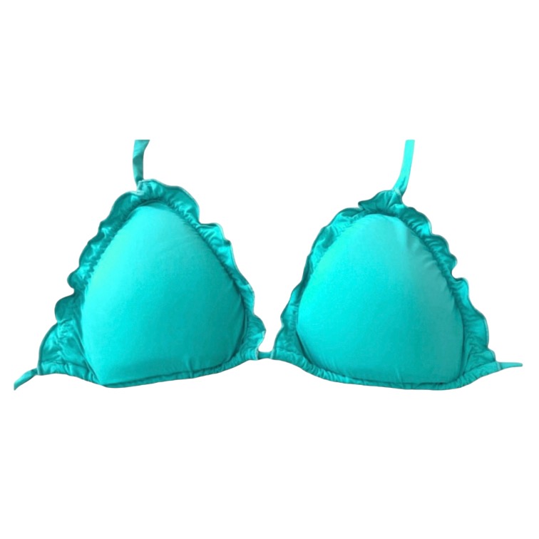 Top de bikini brasileño triángulo Turquesa Kai