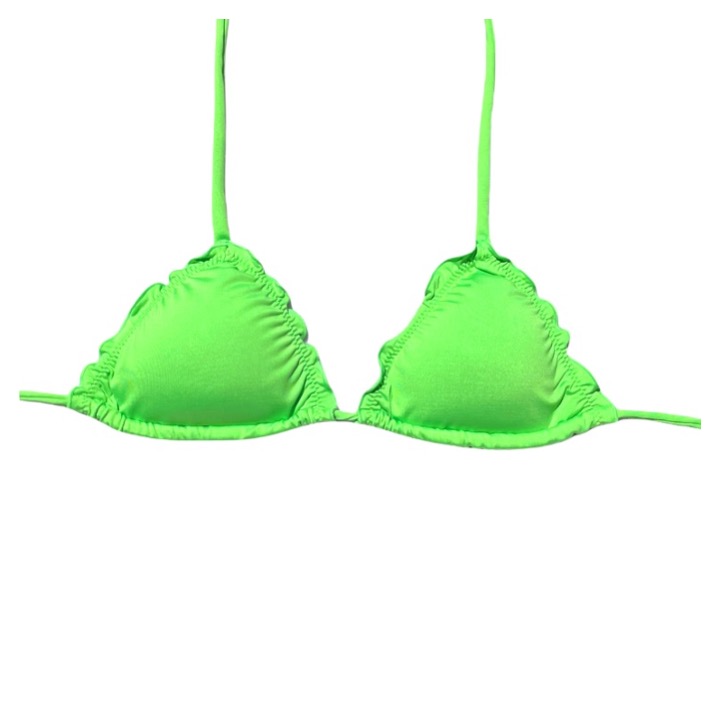 Top de bikini Brasileño triángulo verde fluor - Imagen 2