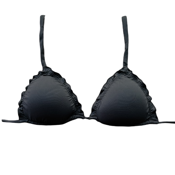 Top de bikini Brasileño triángulo Negro Tradicional Kai - Imagen 2