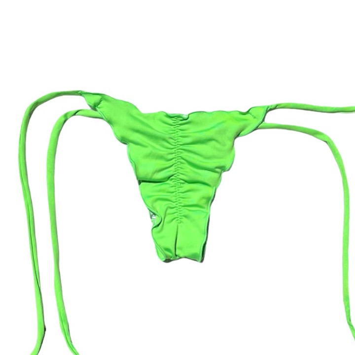 Bottom de bikini Brasileño verde fluor mía - Imagen 2