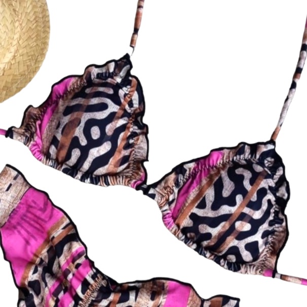 Top de bikini brasileño triángulo new print Kai