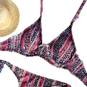 Top de bikini brasileño tipo sostén con fierro inferior Print Ari