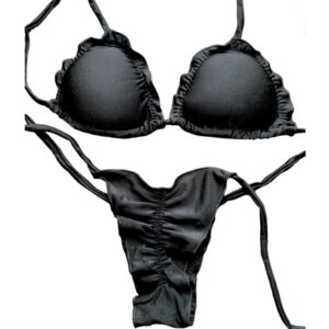 Conjunto kai mía negro satinado