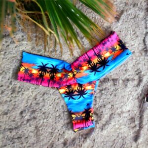 Bottom pretina ancha Brasileño palmeras y colores